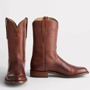 Lucchese Tan Leather Western Boots